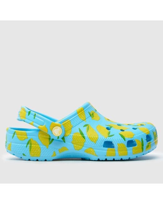 CROCSTM Blue Classic Lemon Clog Sandals