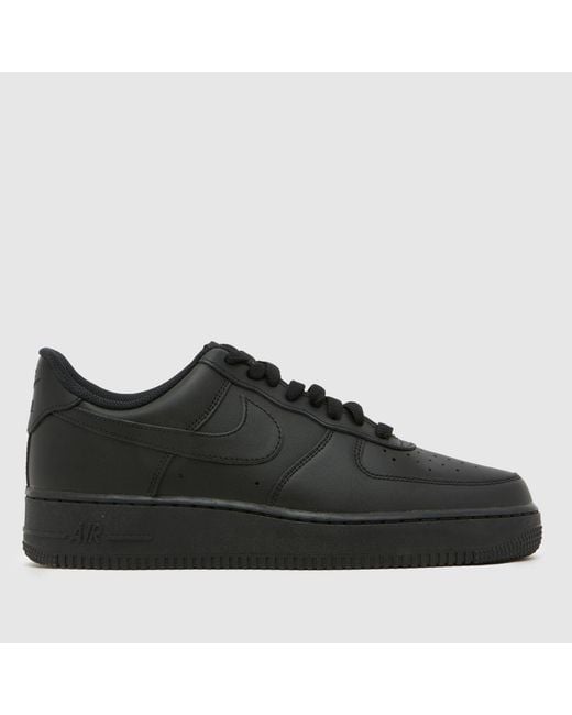 Nike Black Air Force 1 Trainers for men