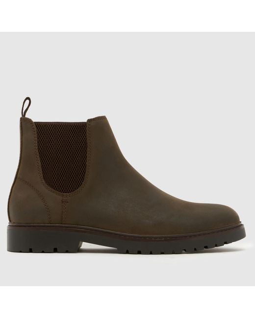 Schuh Brown Dane Leather Chelsea Boots for men