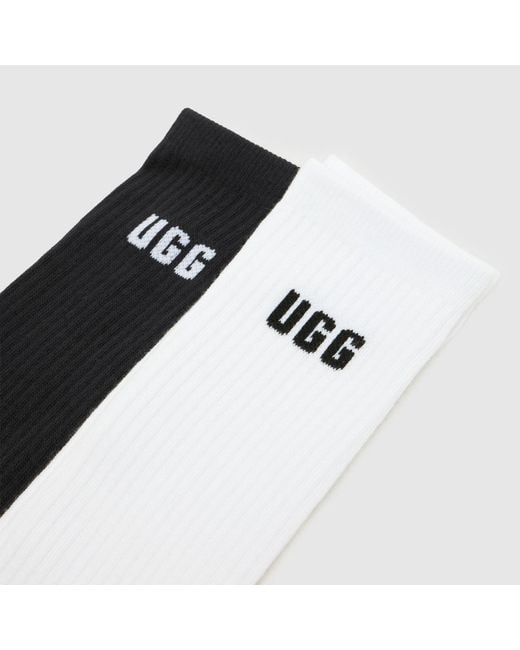 Ugg Black Leander Crew Socks Pack