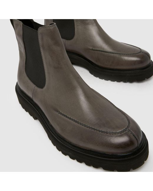 Schuh Black Dustin Leather Chelsea Boots for men