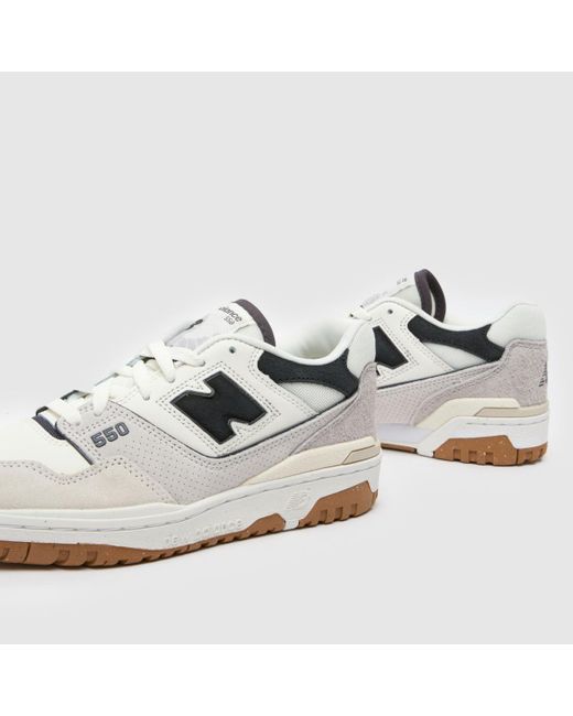 New Balance White Bb550 Trainers In