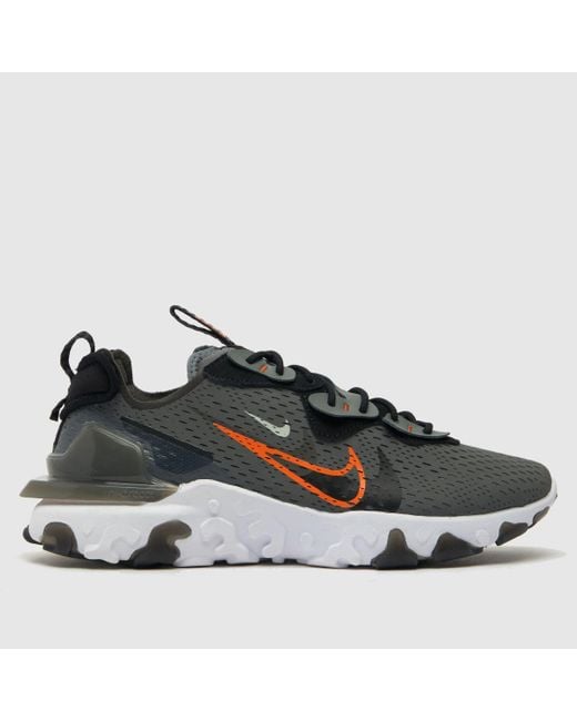 Nike Blue React Vision Trainers In Black & Orange for men