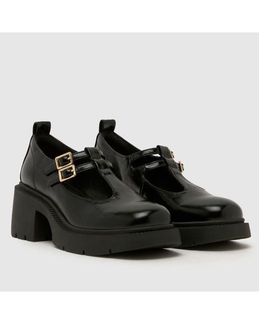 Schuh Black Lexington Heeled Mary Jane Flats
