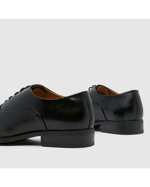 Schuh Black Rafa Toe Cap Lace Shoes for men