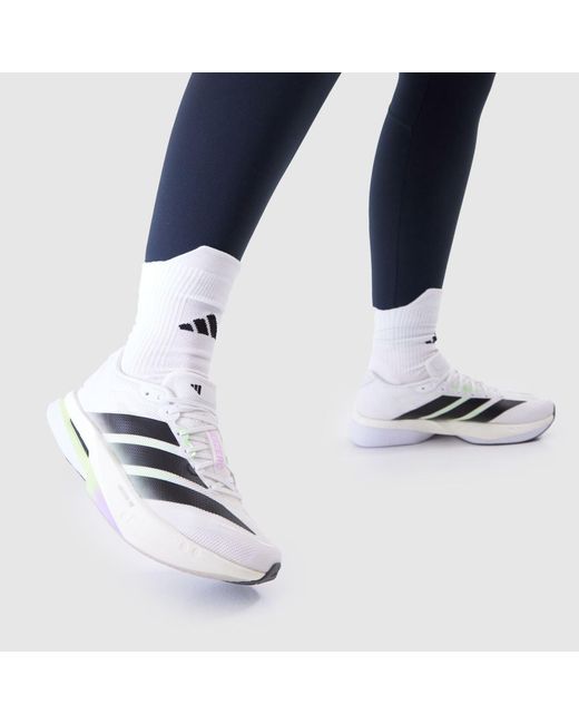 Adidas White Adizero Boston 13 Trainers