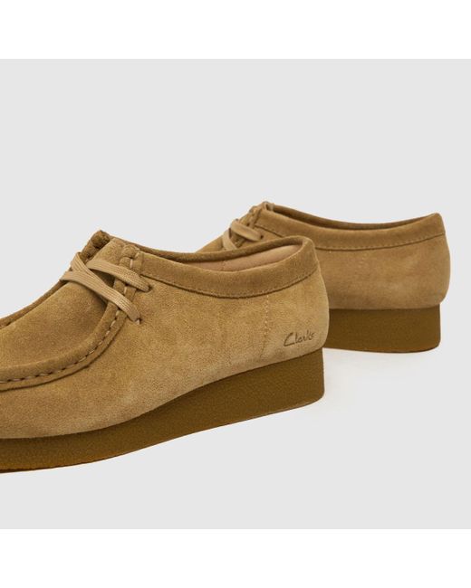 Clarks Brown Wallabee Evo Flat Shoes In