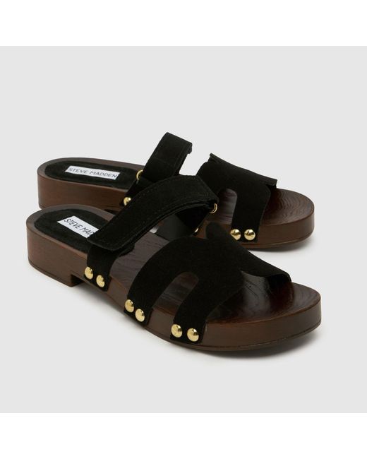 Steve Madden Black Canal Sandals