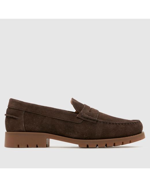 Schuh Brown Rayden Suede Loafer Shoes for men