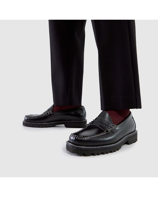 G.H.BASS Black Weejuns 90 Larson Penny Loafer Shoes for men