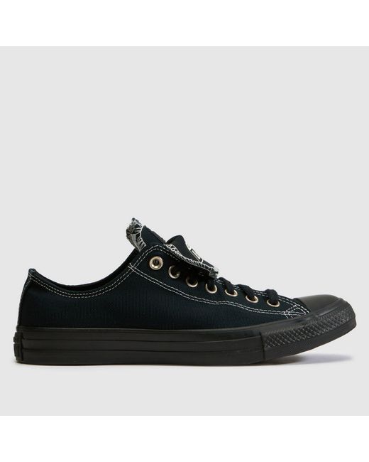 Converse Black All Star Ox Double Tongue Trainers for men