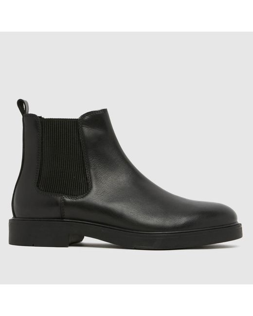 Schuh Black Dice Leather Chelsea Boots for men