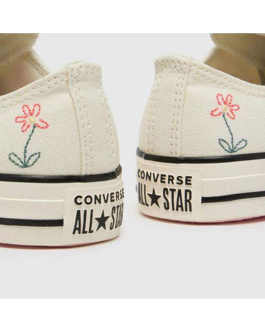 Converse White All Star Ox Little Florals Trainers In
