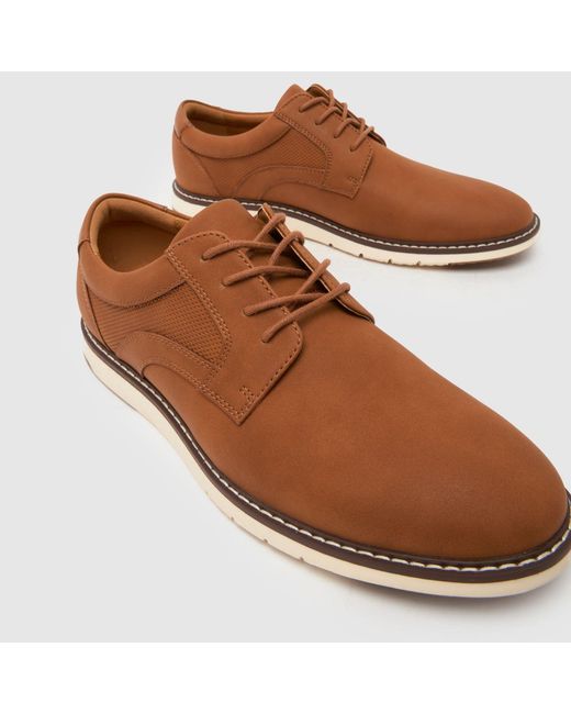 Schuh Brown Pedro Sole Derby Shoes for men
