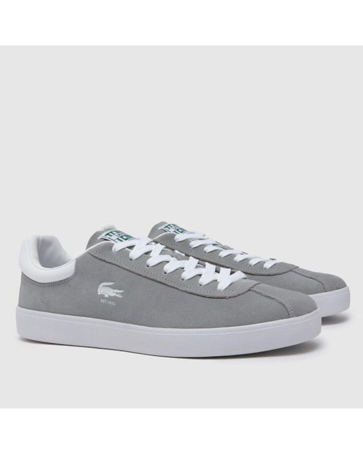 Lacoste Gray Baseshot Trainers In for men