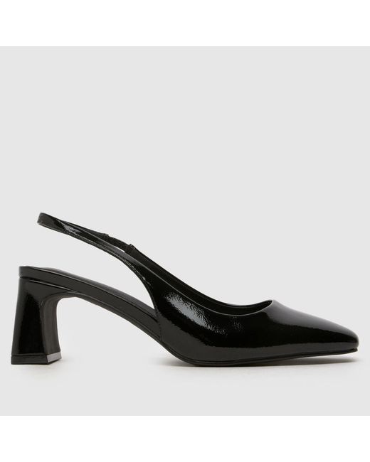 Schuh Black Shae Slingback Court Low Heels