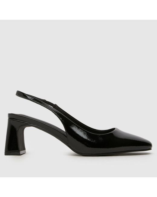Schuh Black Shae Slingback Court Low Heels