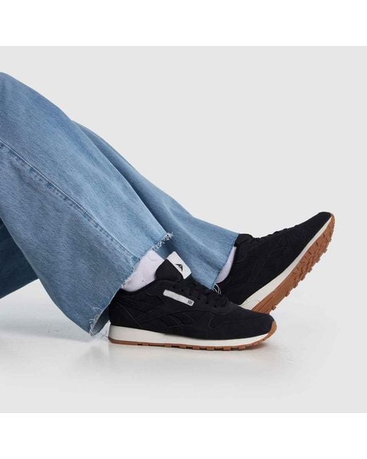 Reebok Black Classic Leather Trainers for men