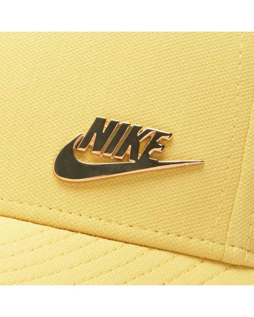 Nike Yellow Structured Metal Logo Cap