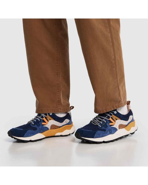 Flower Mountain Blue Yamano 3 Trainers for men