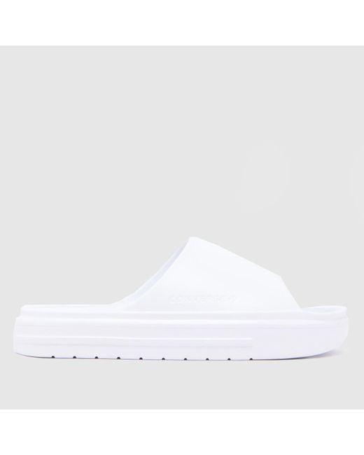 Converse White Essential Slide Sandals for men