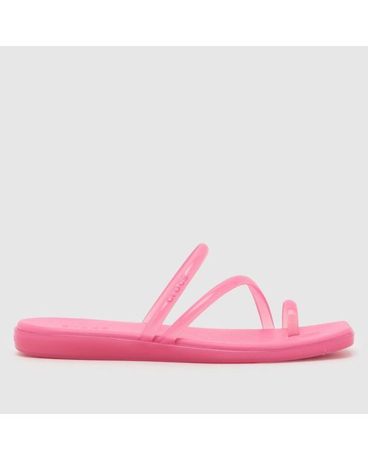 CROCSTM Pink Miami Jelly Toe Loop Sandals