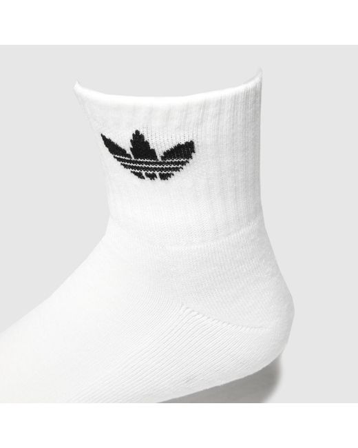 Adidas White Ankle Socks 3 Pack