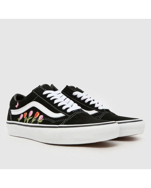 Vans Black Old Skool Tulips Trainers