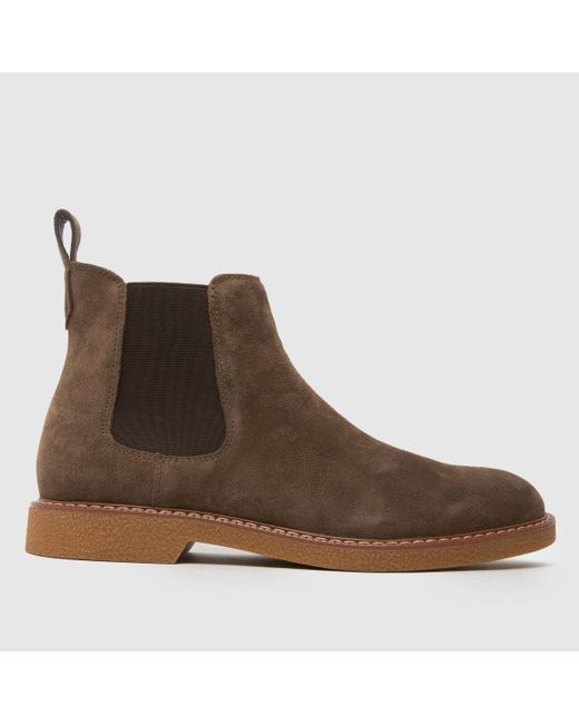 Schuh Brown Dawn Suede Chelsesa Boots for men