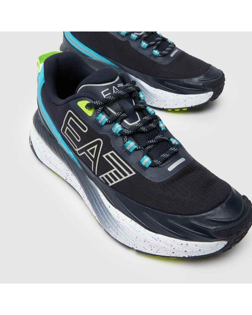 EA7 Blue Crusher Distance Sonic Trail Trainers for men