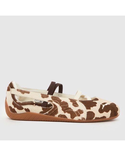 PUMA Brown Speedcat Ballet Trainers