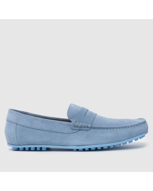 Schuh Blue Russell Suede Loafer Shoes In for men