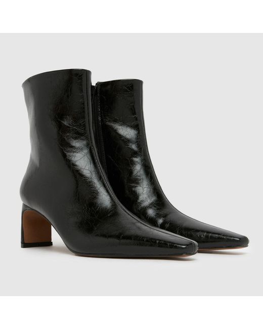 Schuh Black Bethal Set Back Heel Boots