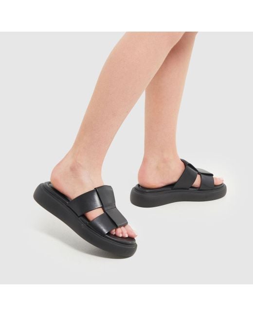 Vagabond Black Shoemakers Blenda Open Toe Flatform Sandals In