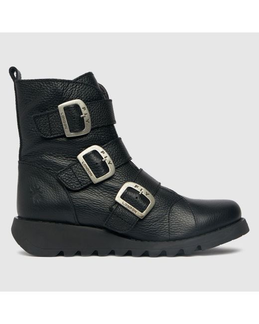 Fly London Ladies Sach Triple Buckle 
