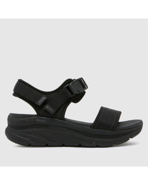 Skechers Black Dlux Walker Sandals