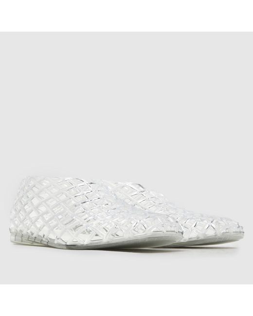 Schuh White Terrel Jelly Flats