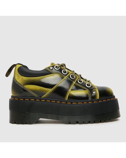 Dr. Martens Green Quad Max Flat Shoes In