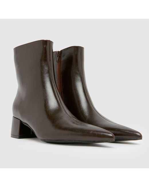 Schuh Black Bridgit Block Point Boots