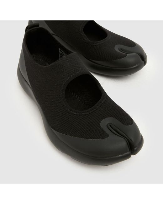 Tabi Black Trainer Flats