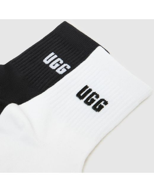 Ugg Black Quinlin Quarter Socks 2 Pack