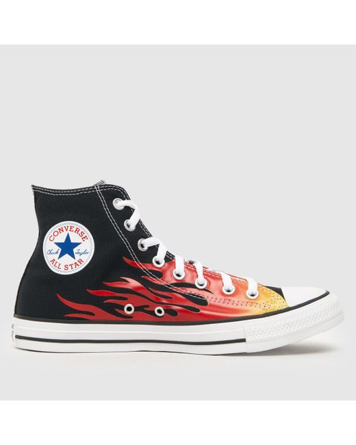 Converse Blue All Star Hi Flames Trainers In for men