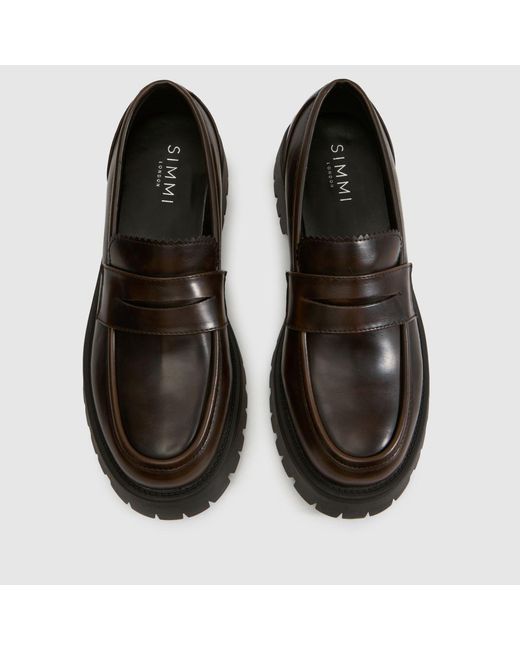 SIMMI Black Eden Loafer Flats