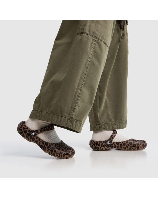 CROCSTM Brown Classic Animal Ballet Sandals