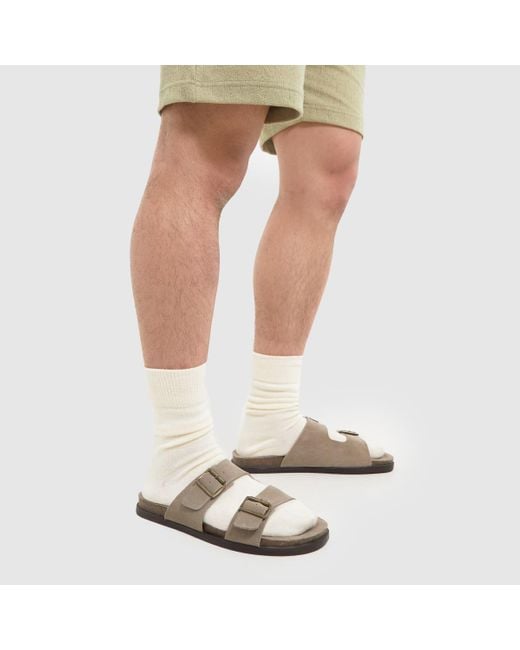 Schuh Brown Santiago Buckle Sandals In for men