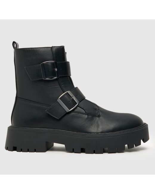 Schuh Black Ladies Aubrey Buckle Winter Boots