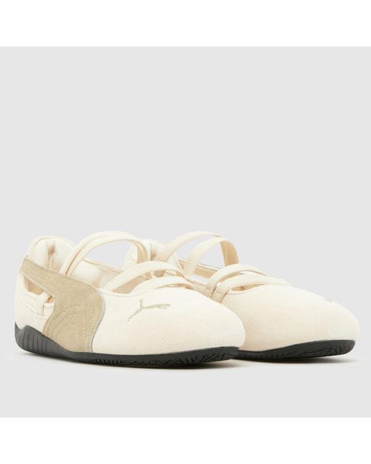 PUMA White Speedcat Ballet Trainers