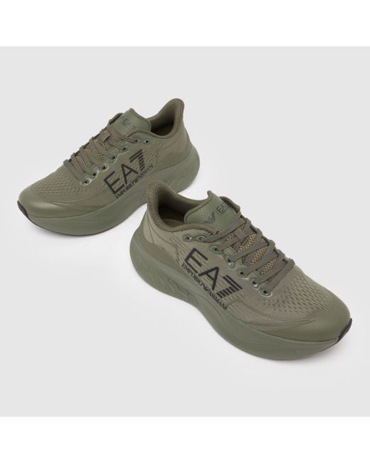 EA7 Green Wave Cracking Trainers for men
