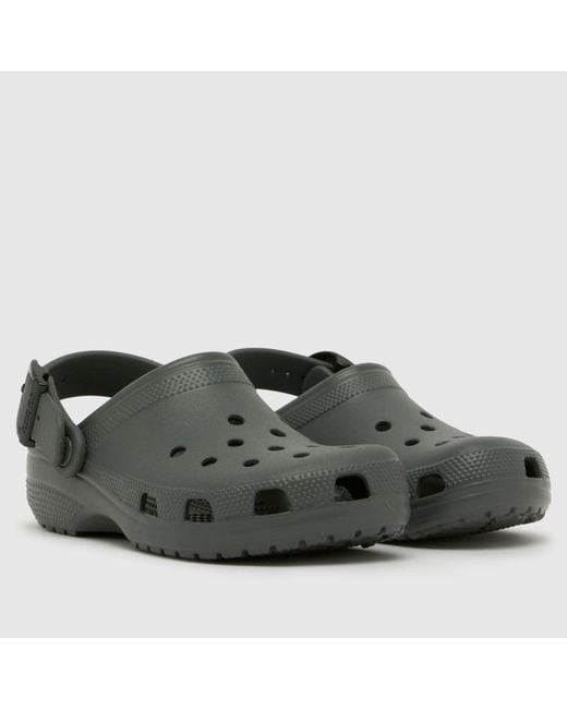 CROCSTM Gray Classic Buckle Clog Sandals
