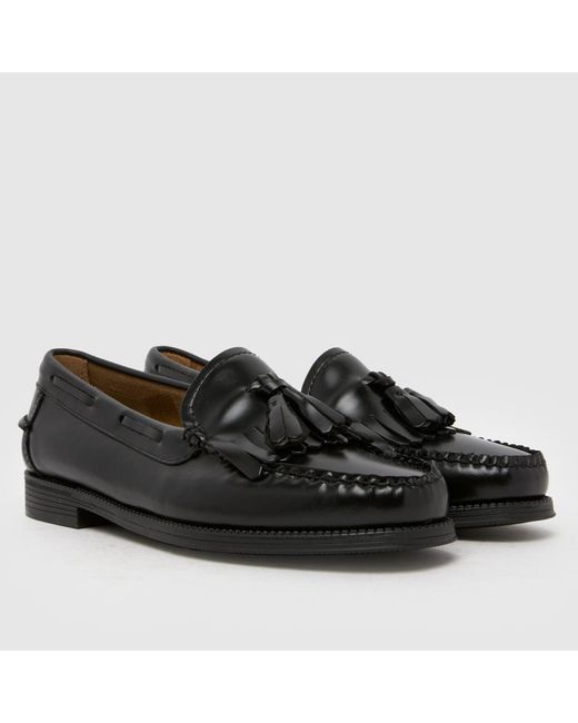 G.H.BASS Black Weejuns Esther Kiltie Loafer Flats